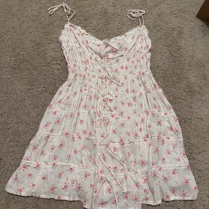 Skylar + Madison White and Pink Floral Dress